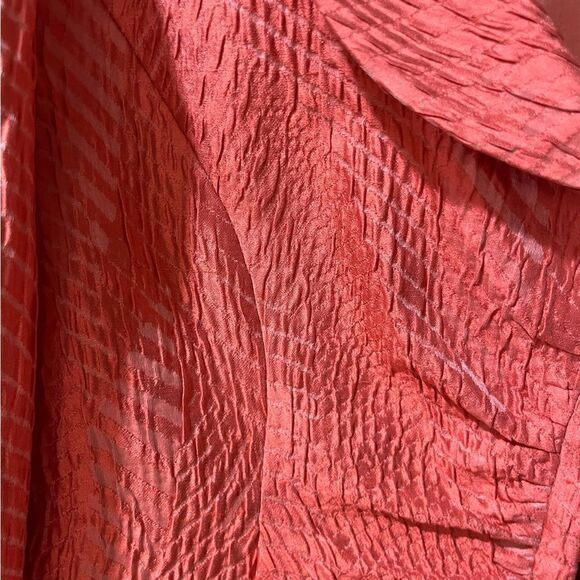 M SIAMO 100% Silk Button Up Blazer Coral Women’s Size 12 - Picture 3 of 5